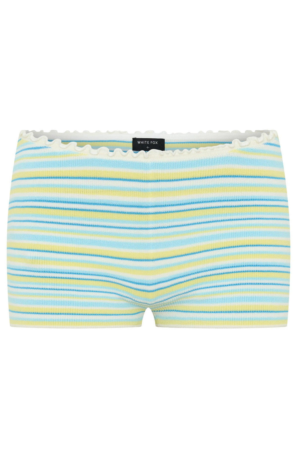 White Fox Kiss Me Sweet Knit Shorts Seaside Stripe