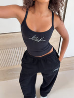 White Fox Know What You Want Singlet Top Black