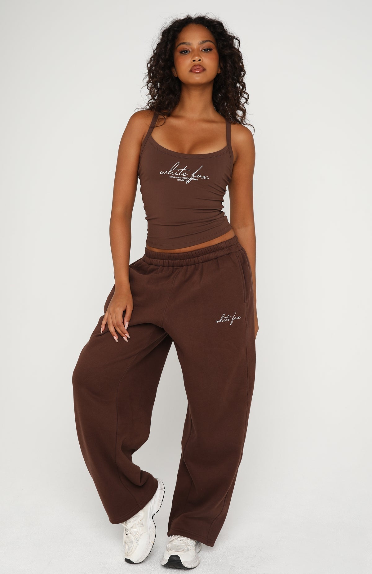 White Fox Know What You Want Singlet Top Chocolate