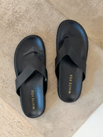 White Fox Leonato Thong Sandals Black