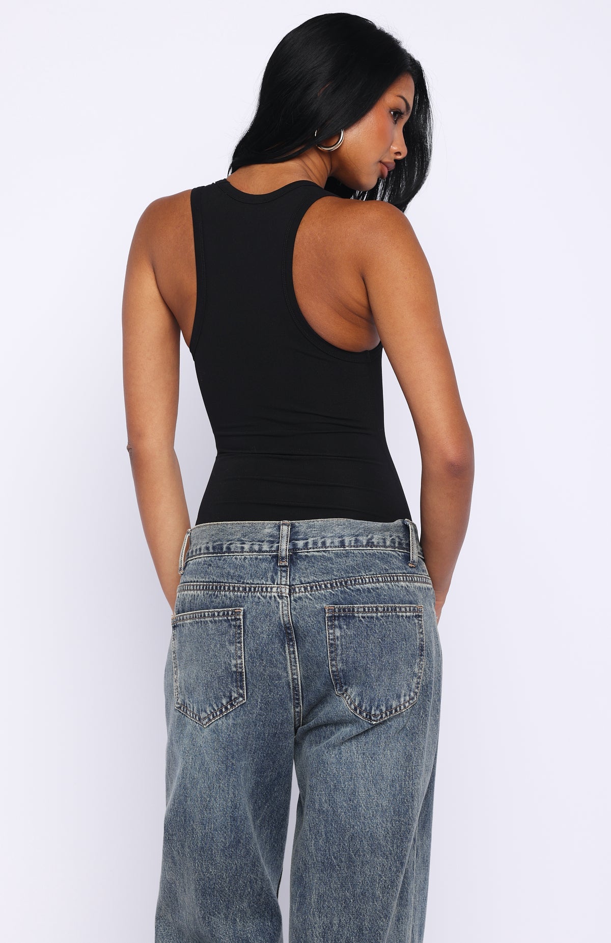 White Fox Lights Down Low Bodysuit Black