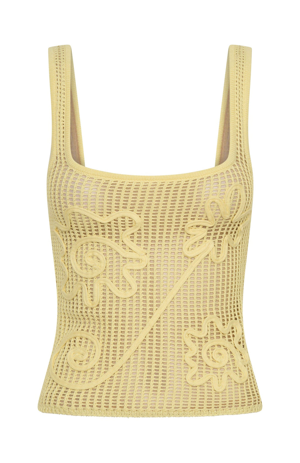 White Fox Living Loud Knit Top Lemon