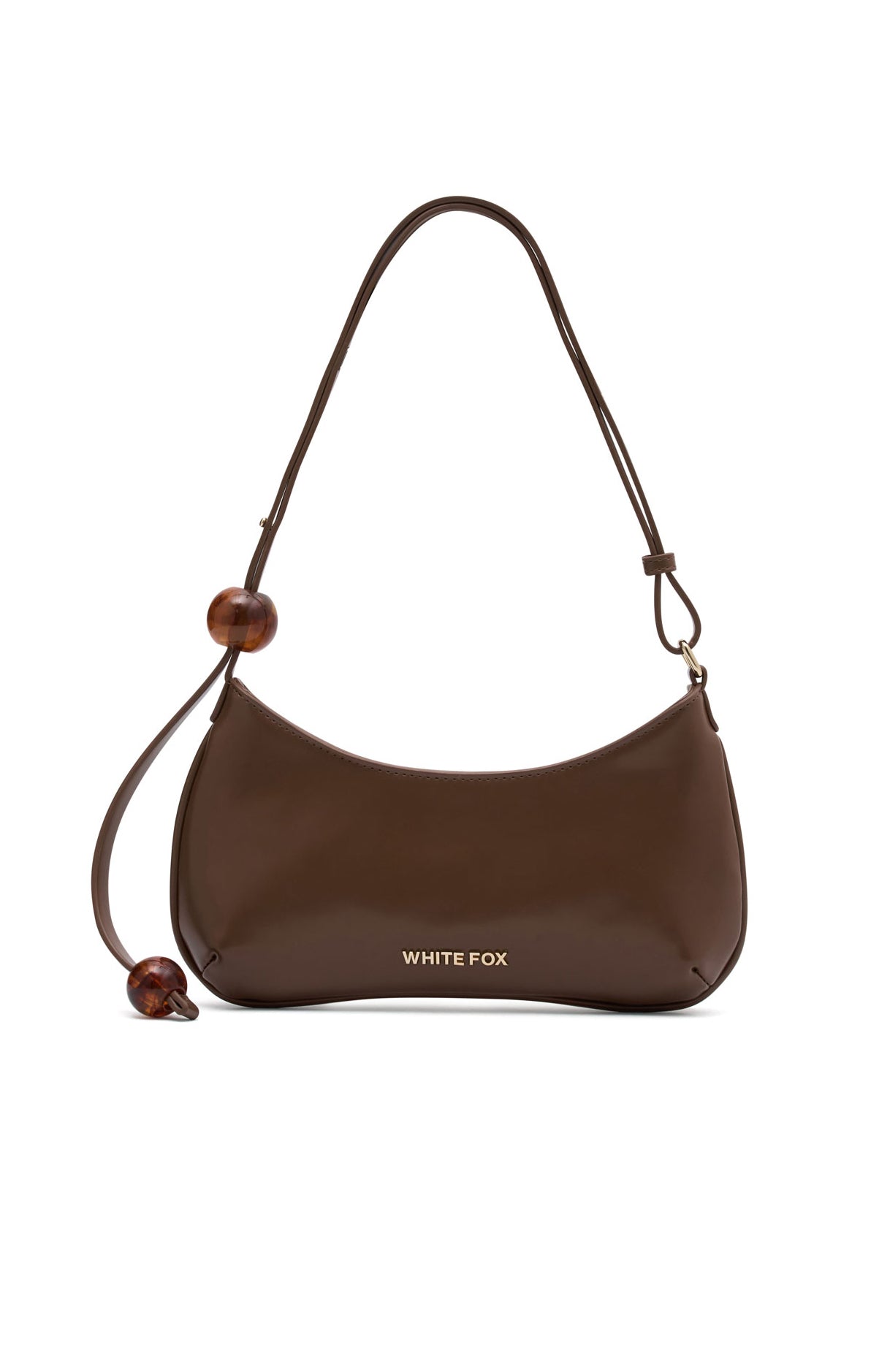 White Fox Lotus Shoulder Bag Chocolate PU