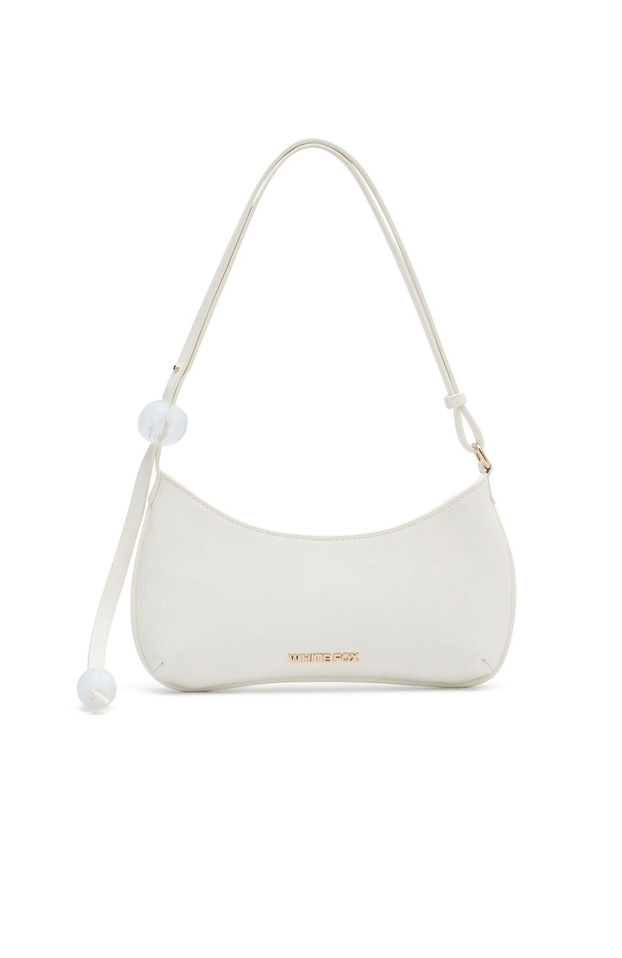 White Fox Lotus Shoulder Bag Cream PU