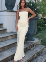 White Fox Love This Feeling Maxi Dress Butter
