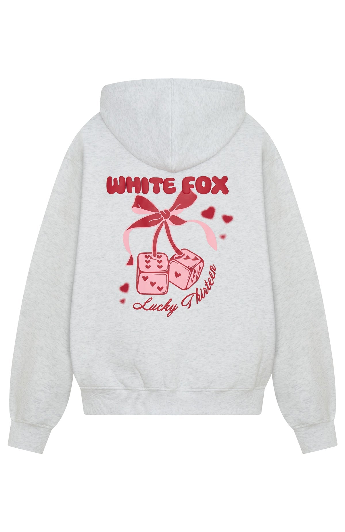 White Fox Lucky Thirteen Cheyenne Oversized Hoodie Grey Marle