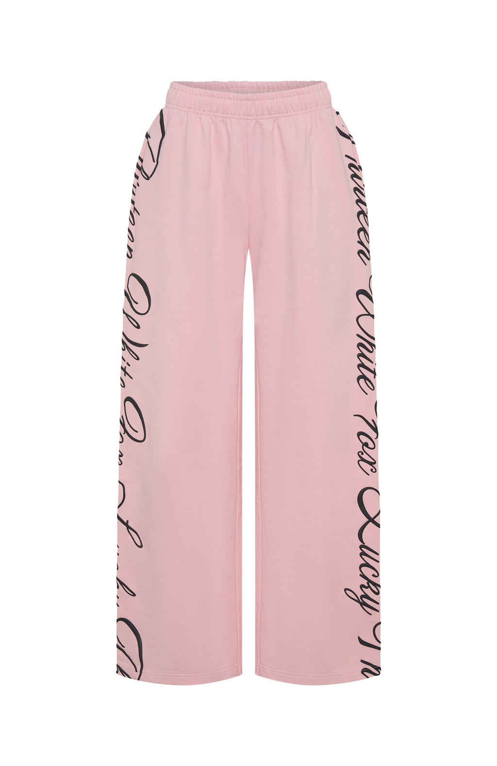 White Fox Lucky Thirteen Shaya Wide Leg Sweatpants Soft Pink