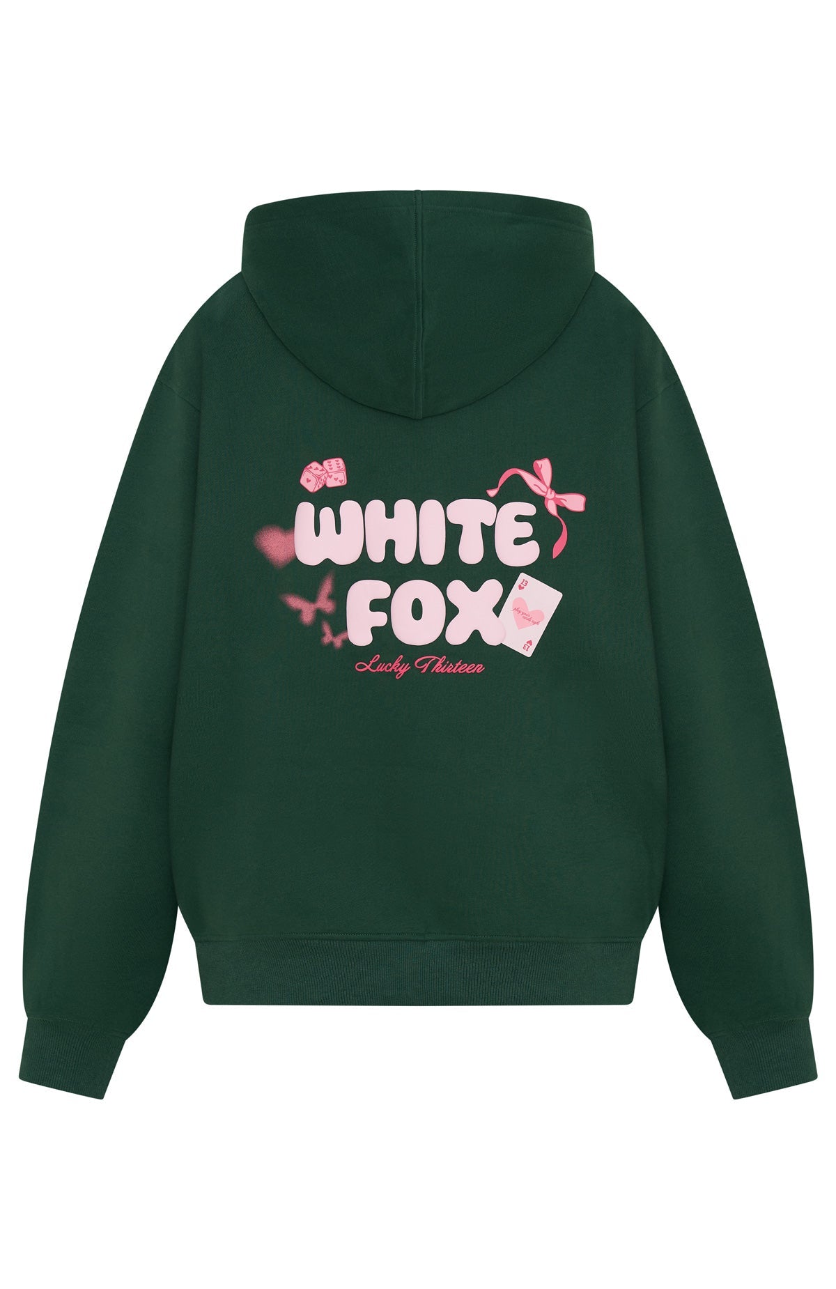 White Fox Lucky Thirteen Stephanie Oversized Hoodie Green