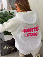White Fox Lucky Thirteen Stephanie Oversized Hoodie Grey Marle