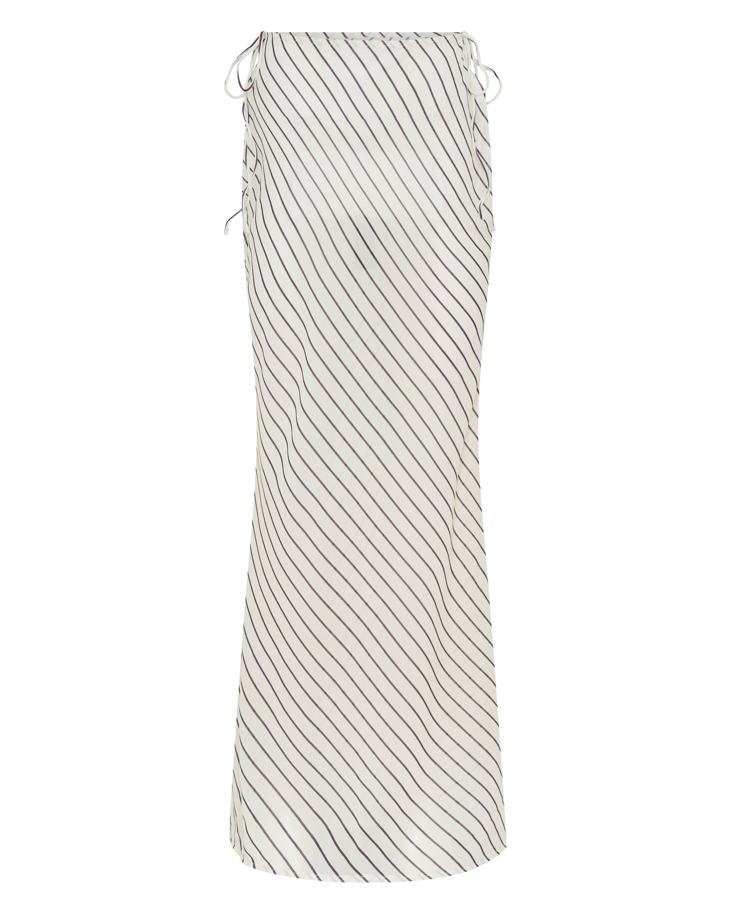 White Fox Luminous Maxi Skirt Cream/Choc Stripe