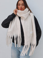 White Fox Luna Scarf Oat