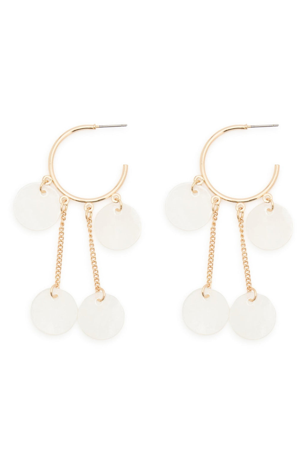 White Fox Makaio Earrings Gold