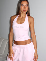 White Fox Make It Or Break It Halter Top Pink