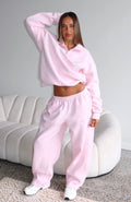 White Fox Make It Or Break It Barrel Leg Sweatpants Pink
