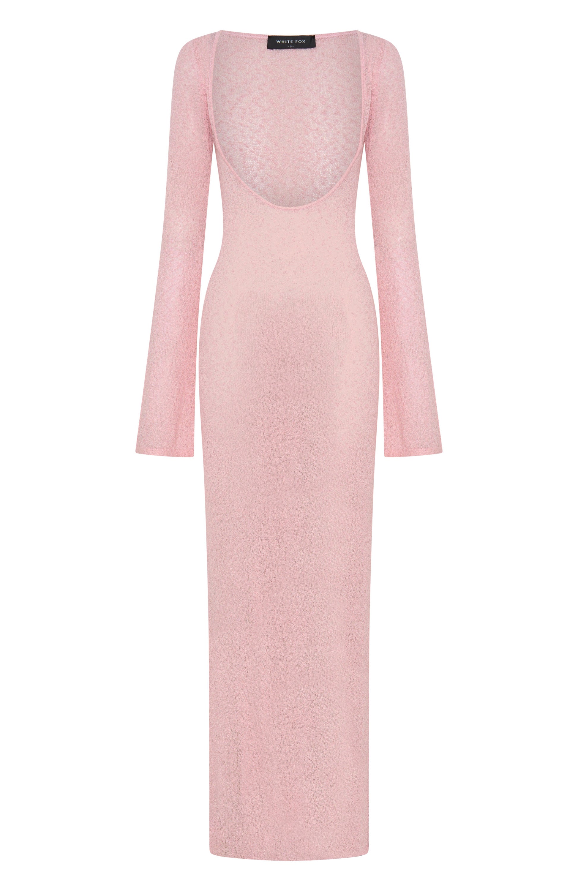 White Fox Malta Mermaids Long Sleeve Maxi Dress Blush Pink