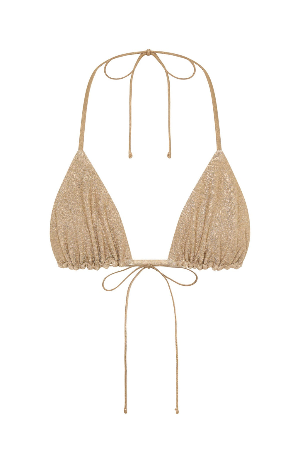 White Fox Matera Bikini Top Gold Shimmer