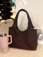 White Fox Maxton Nylon Shoulder Bag Chocolate
