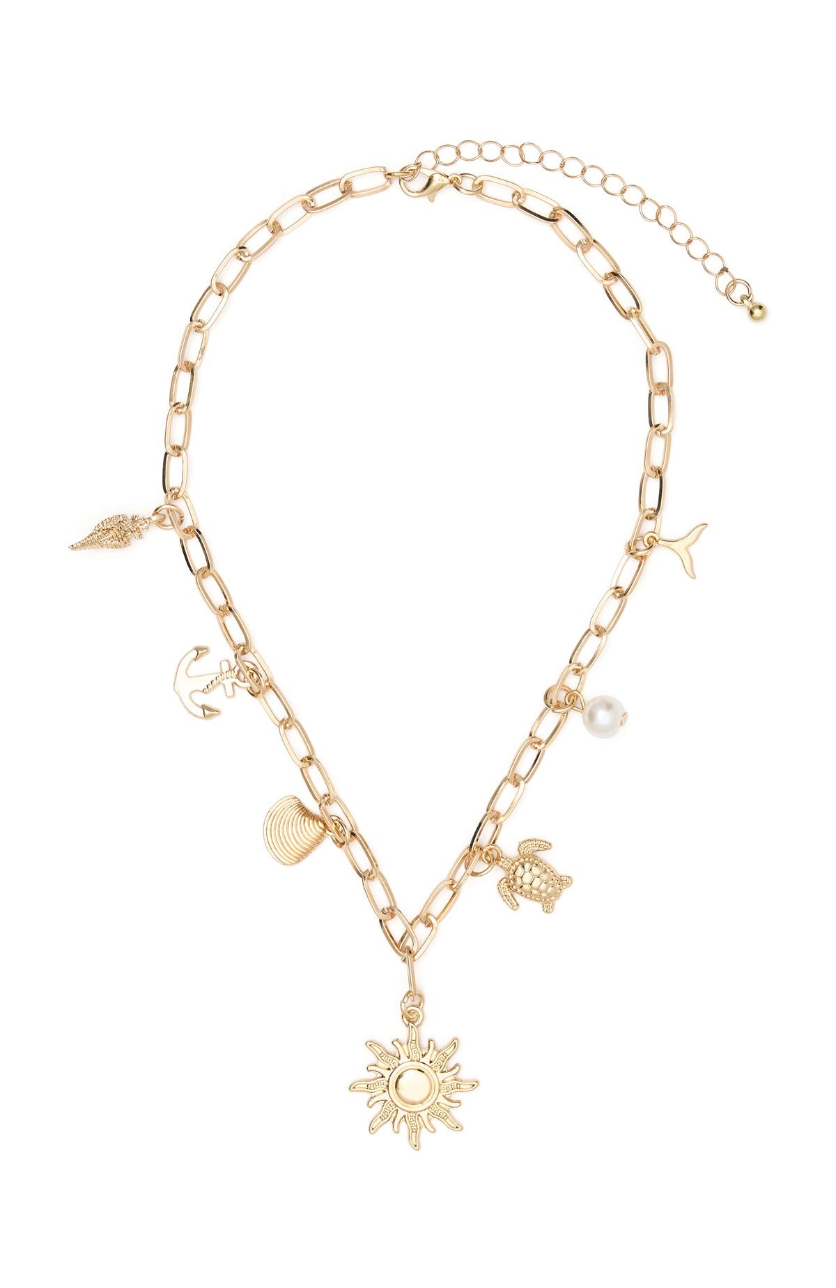 White Fox Mayer Necklace 3 Piece Set Gold