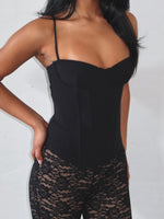 White Fox Moonlight Dance Bustier Black
