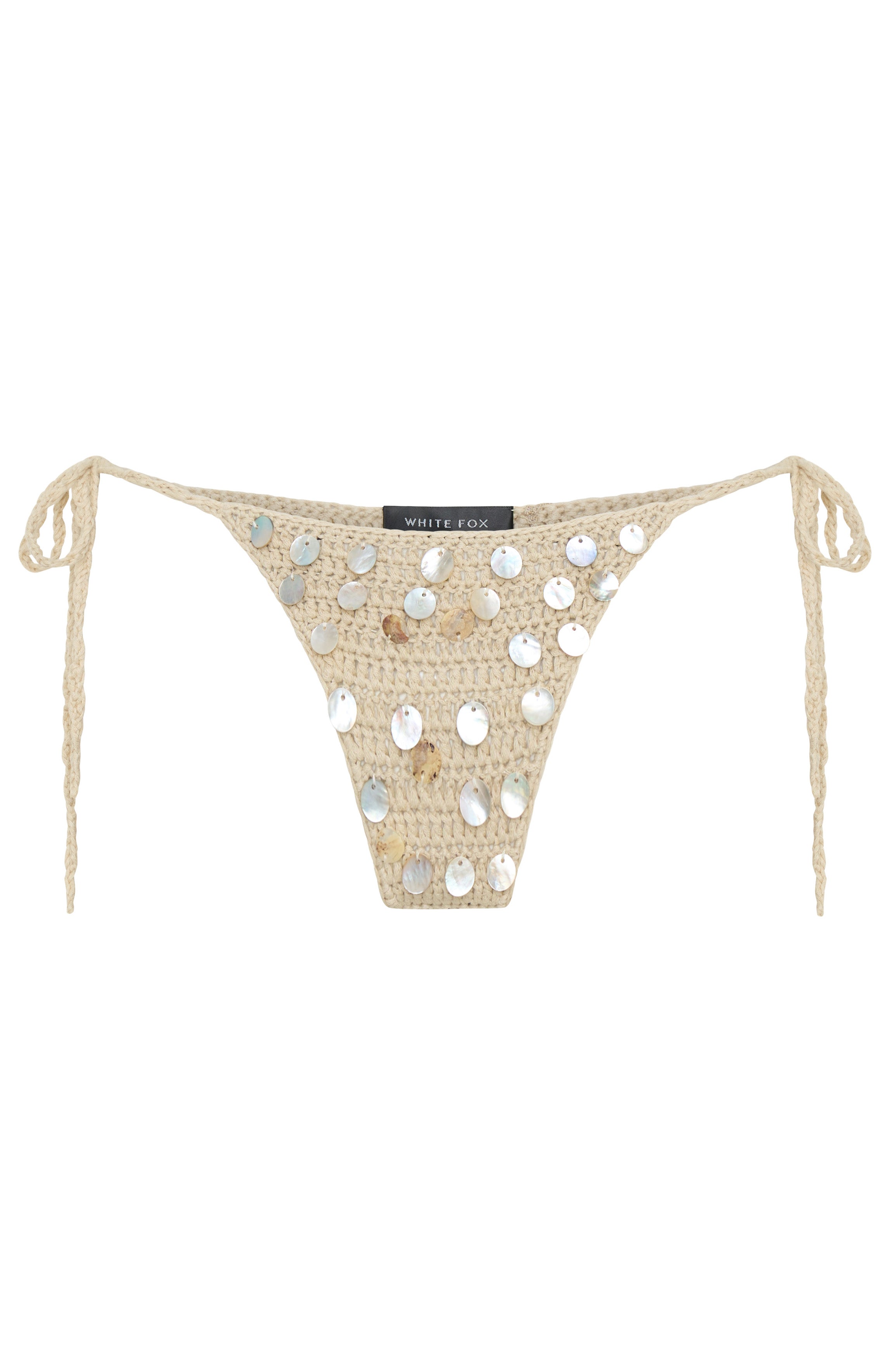 White Fox Need A Holiday Crochet Bikini Bottoms Shell