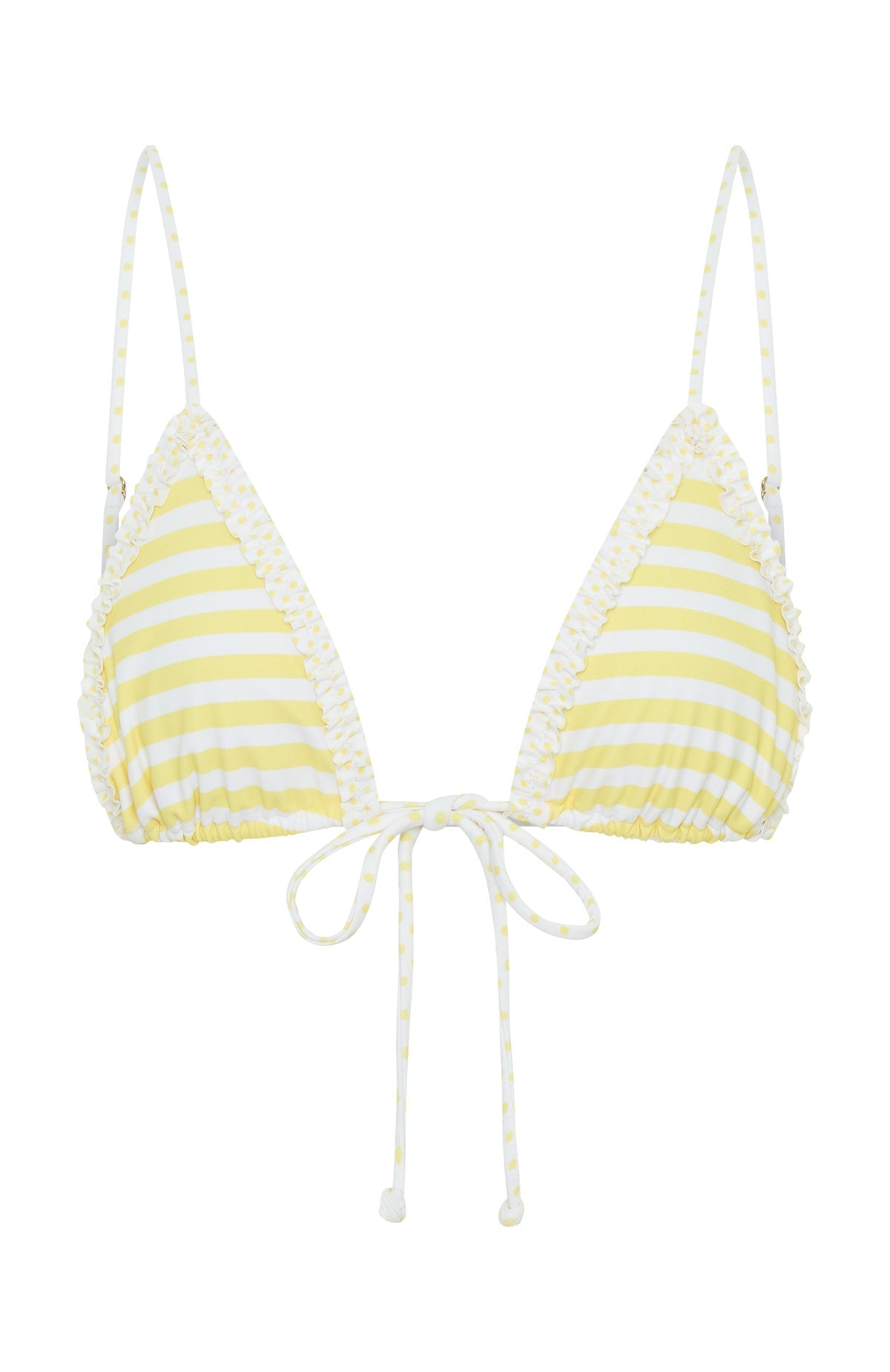White Fox Noosa Bikini Top Lemoncello Stripe