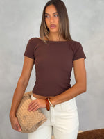 White Fox Not Like The Rest Short Sleeve Top Chocolate