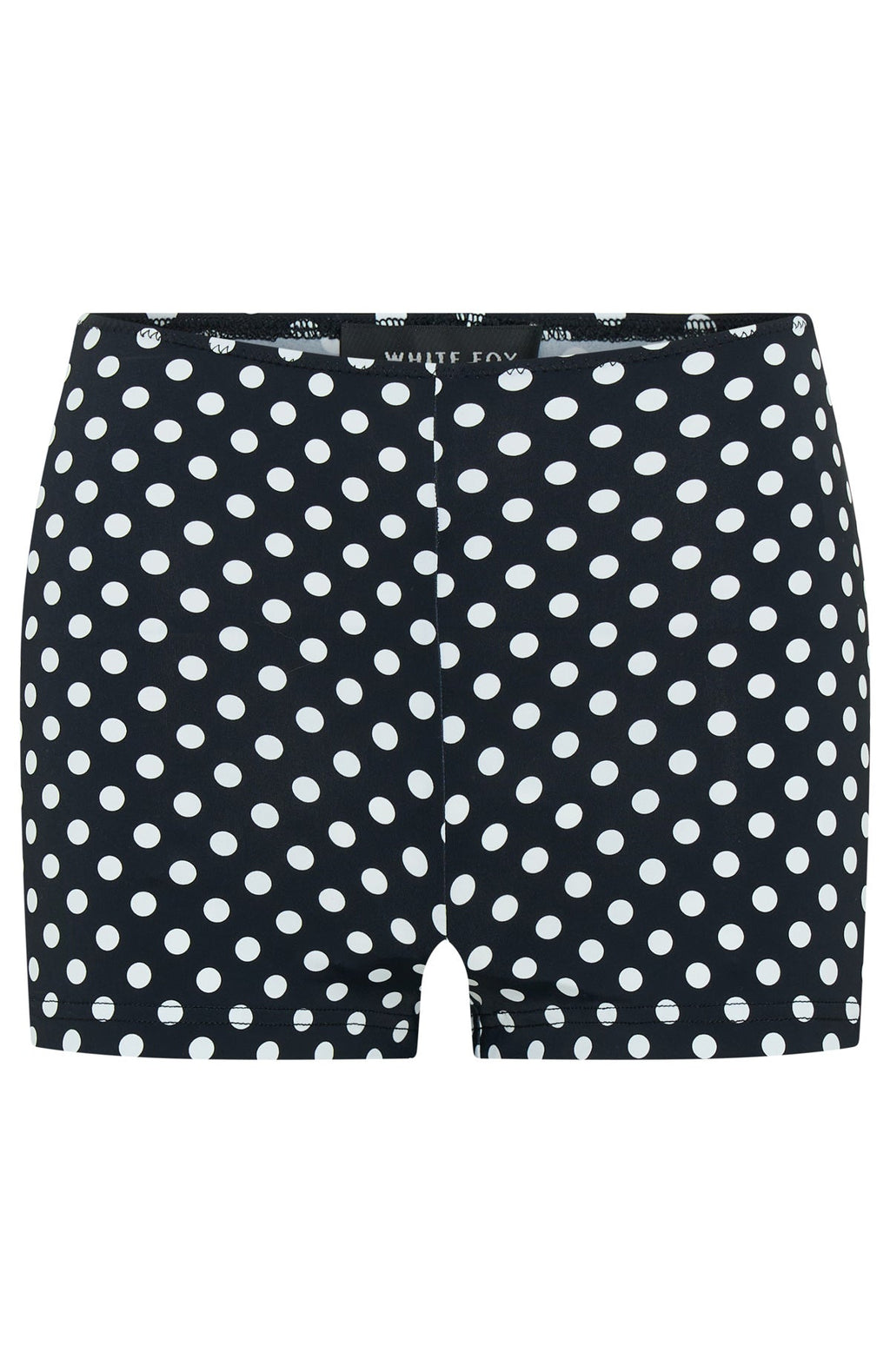 White Fox On The Inside Booty Shorts Black/White Polka Dot