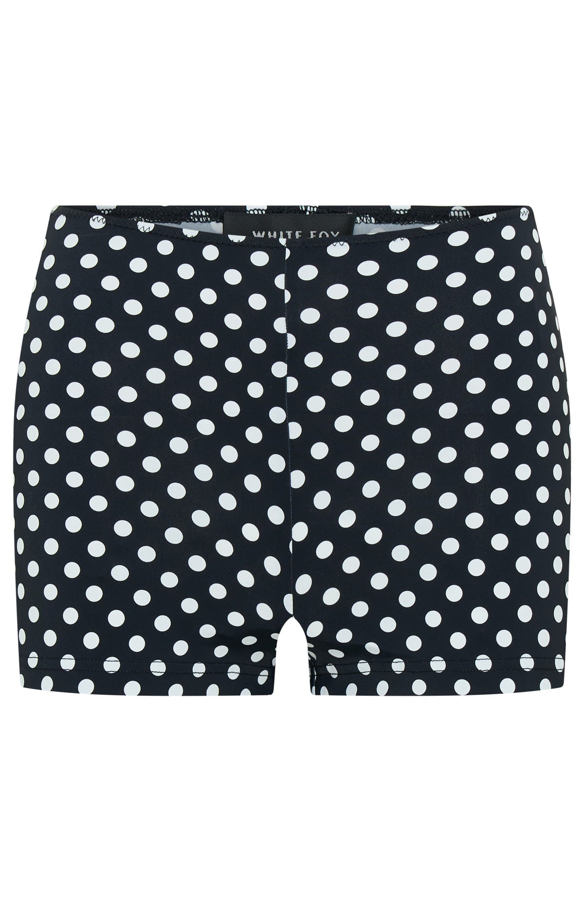 White Fox On The Inside Booty Shorts Black/White Polka Dot