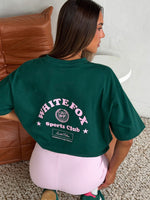 White Fox Outfit Of The Day Oversized Tee Forest Green