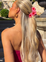 White Fox Parker Hair Clip Hot Pink