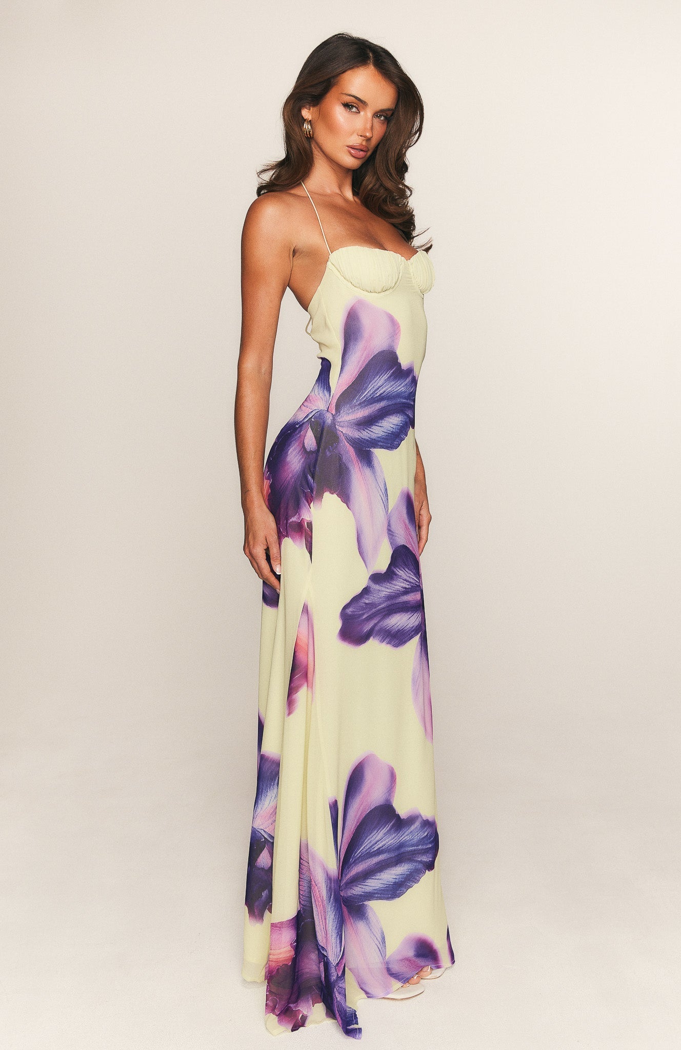 White Fox Plus One Maxi Dress Amethyst Petal