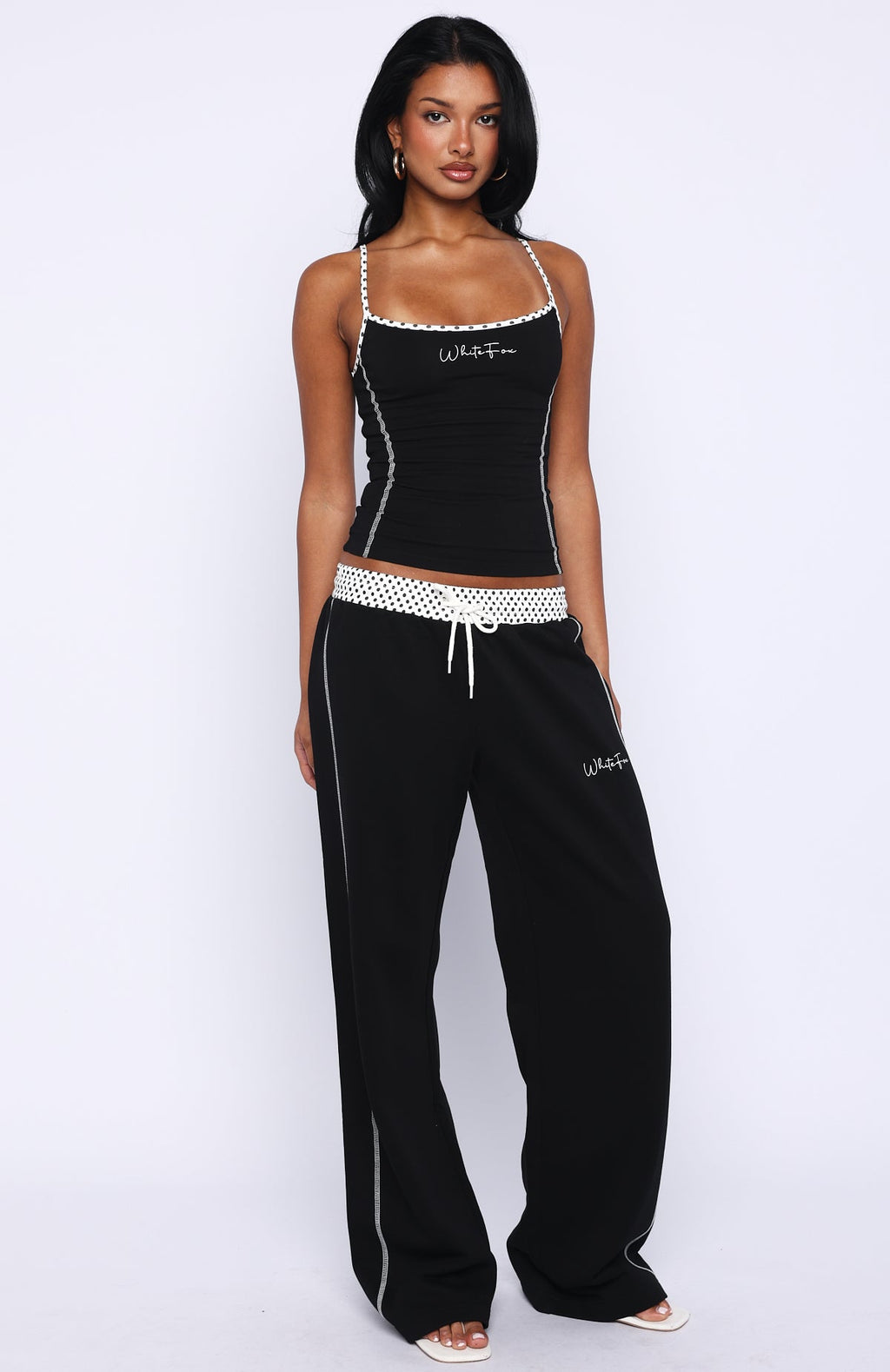 White Fox Pure Attraction Track Pants Black