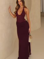 White Fox Purely Yours Maxi Dress Plum