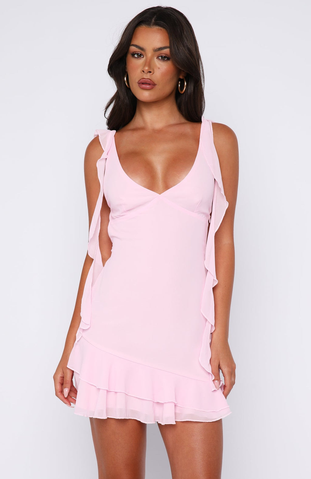 White Fox Rebel Rebel Mini Dress Baby Pink