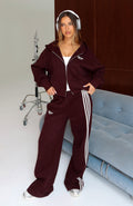 White Fox Release 15 Asalia Wide Leg Sweatpants Plum