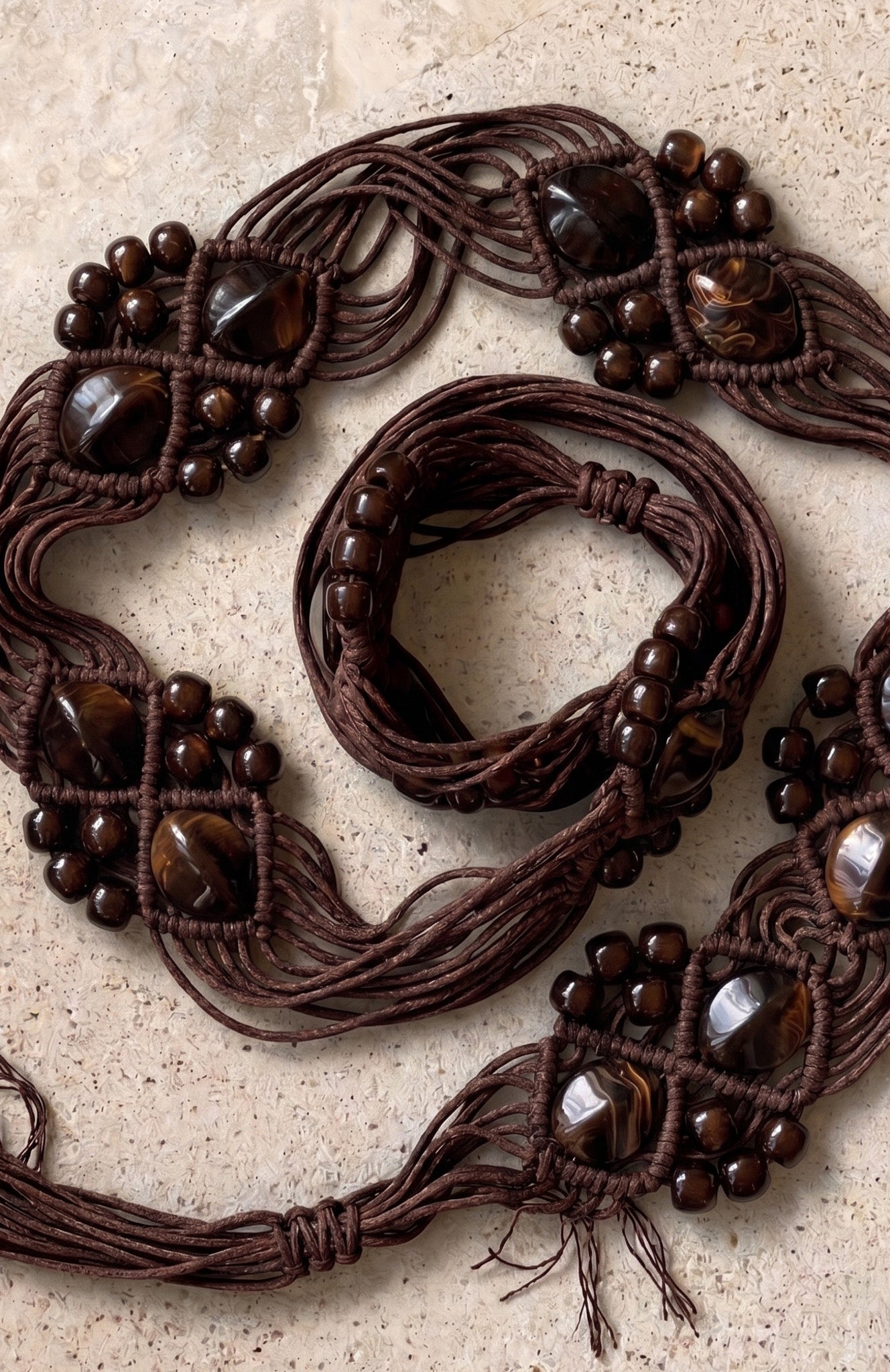 White Fox Sasa Wrap Belt Chocolate