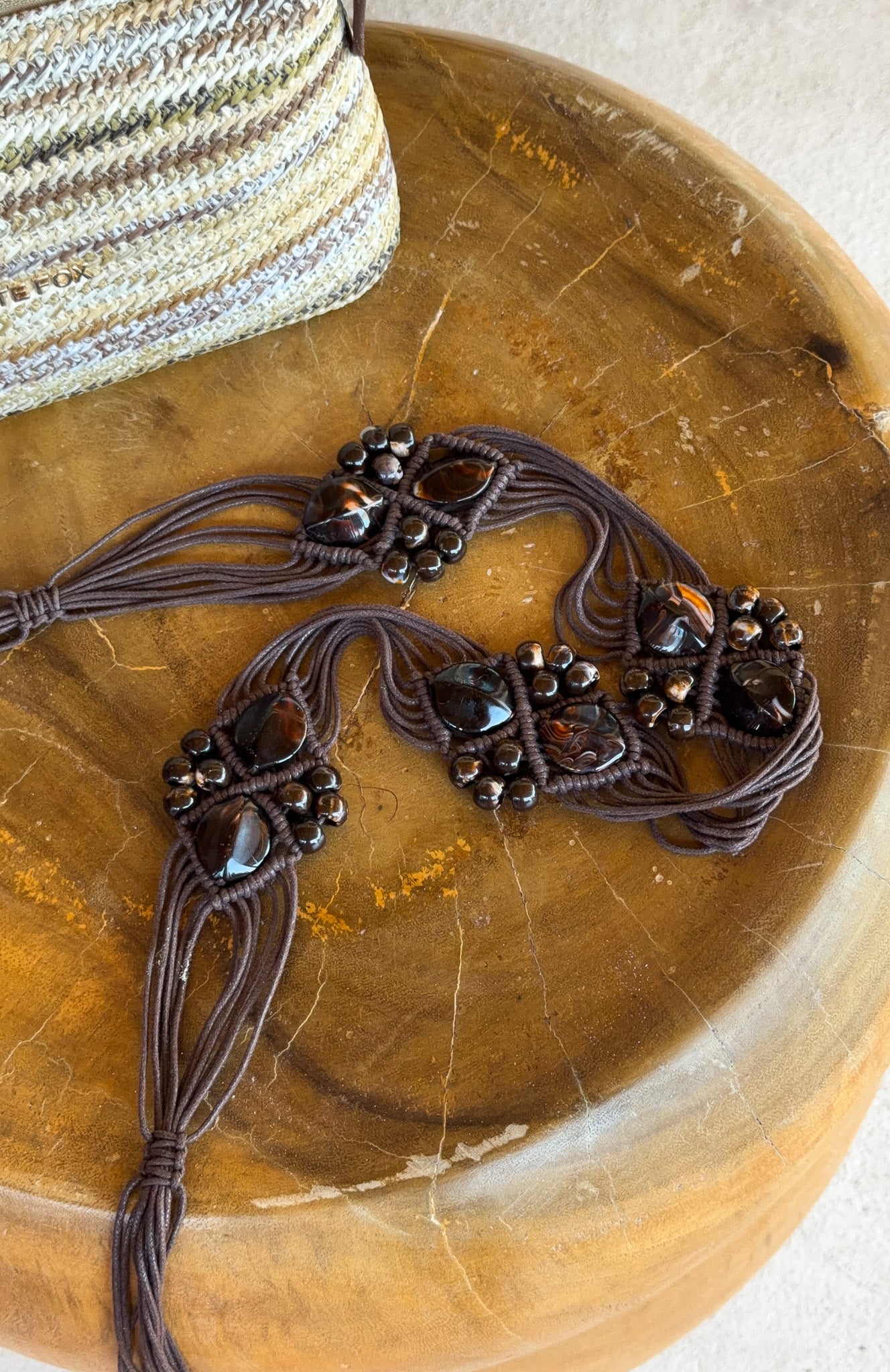 White Fox Sasa Wrap Belt Chocolate