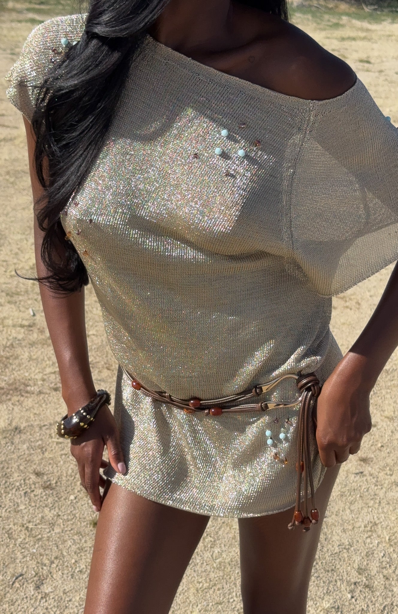 White Fox Sayge Wrap Belt Chocolate