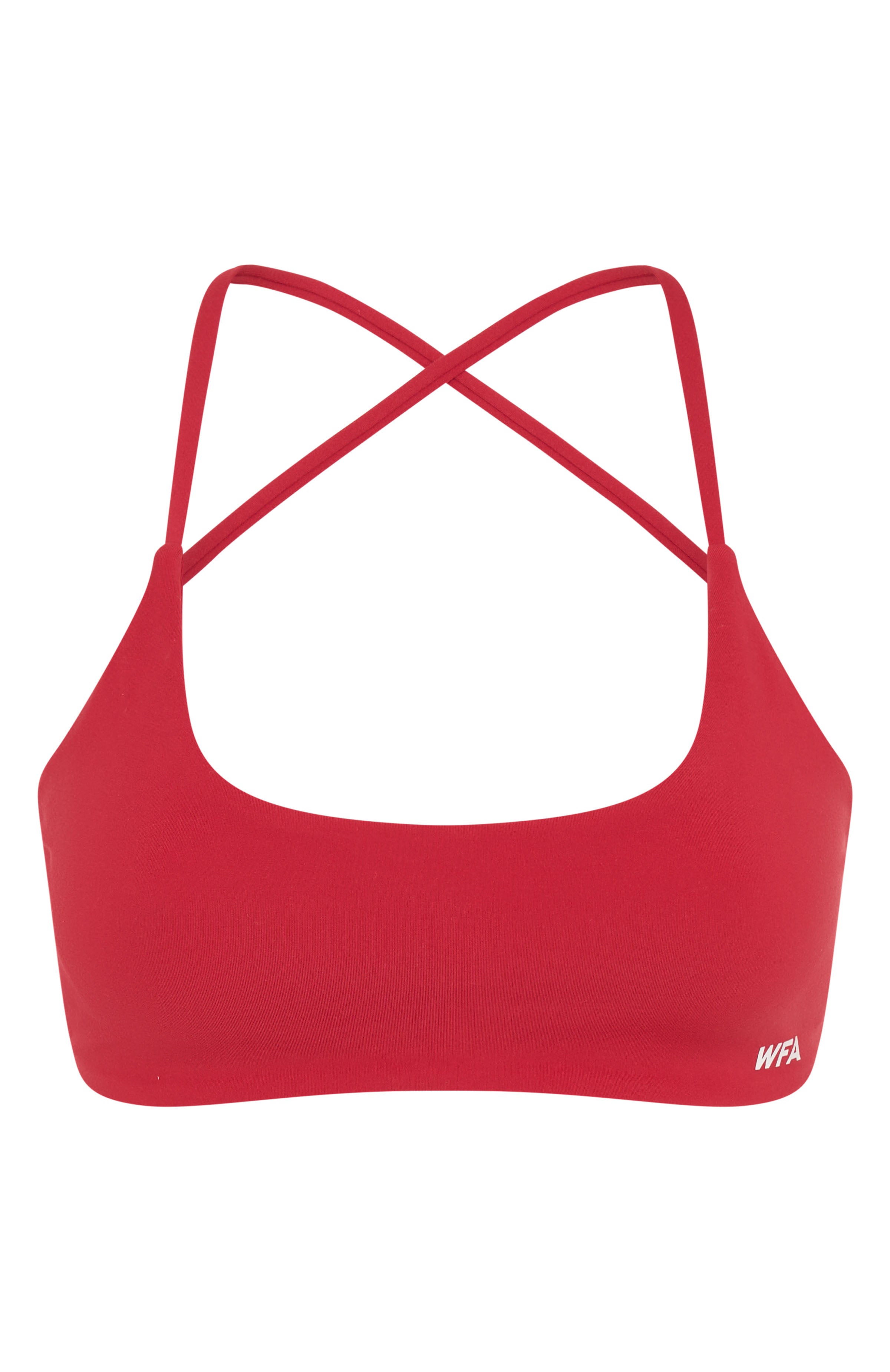 White Fox She's Healthy Sports Crop Cherry Red