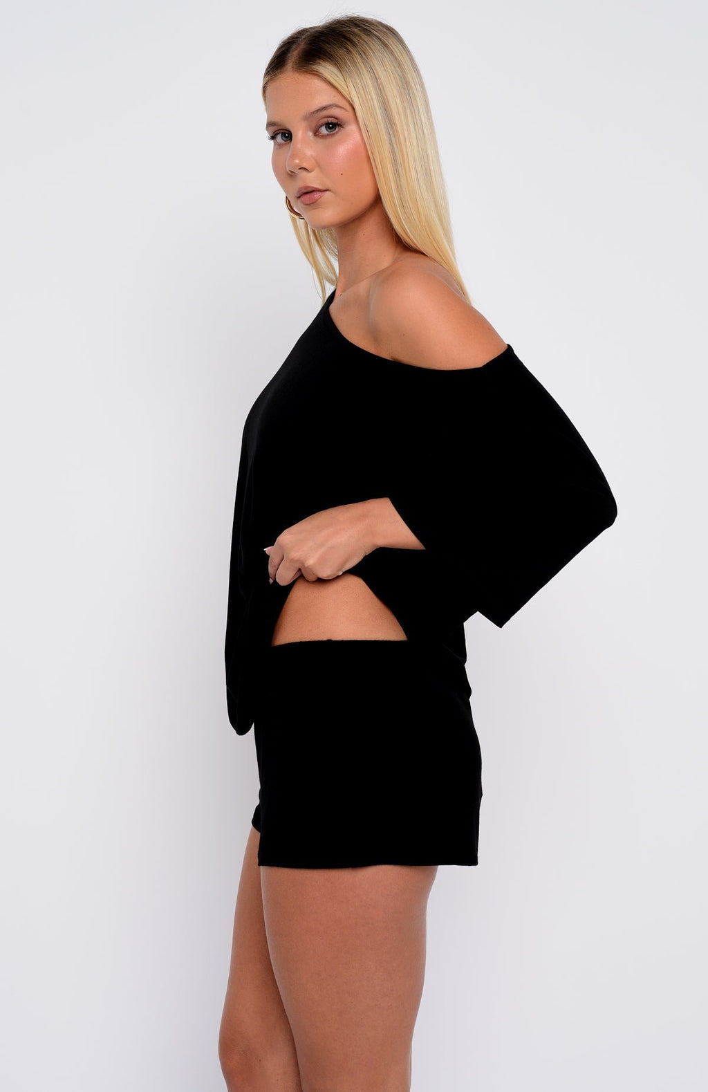 White Fox Slow Life Pyjama Shorts Black