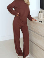 White Fox Slow Life Pyjama Pants Chocolate