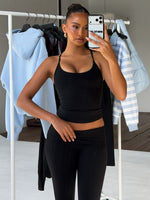 White Fox Snap Active Tank Black