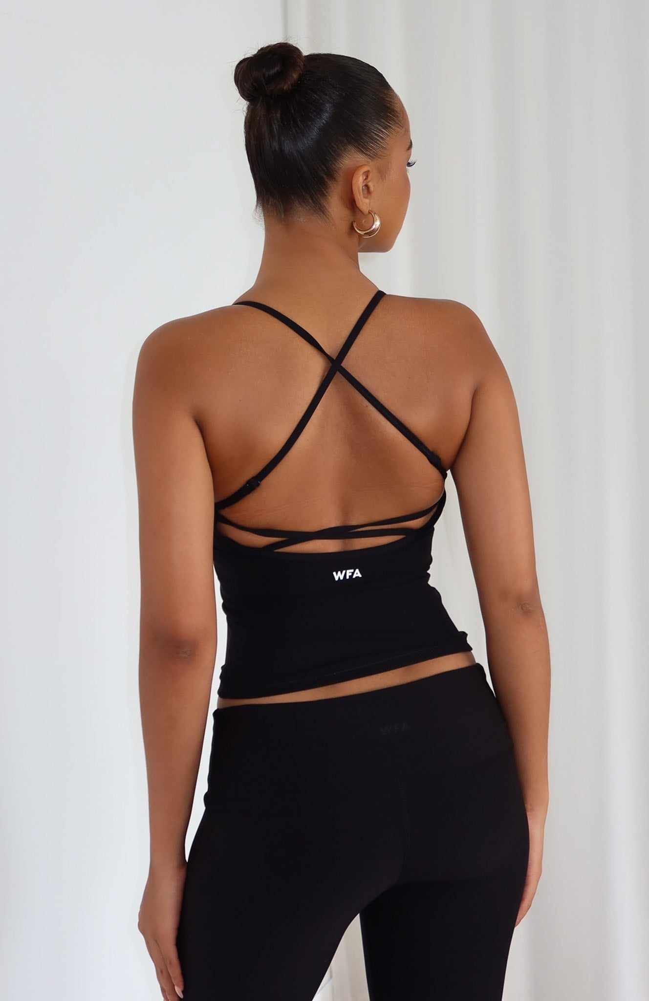 White Fox Snap Active Tank Black