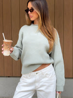 White Fox Snow Dreams Knit Sweater Sage