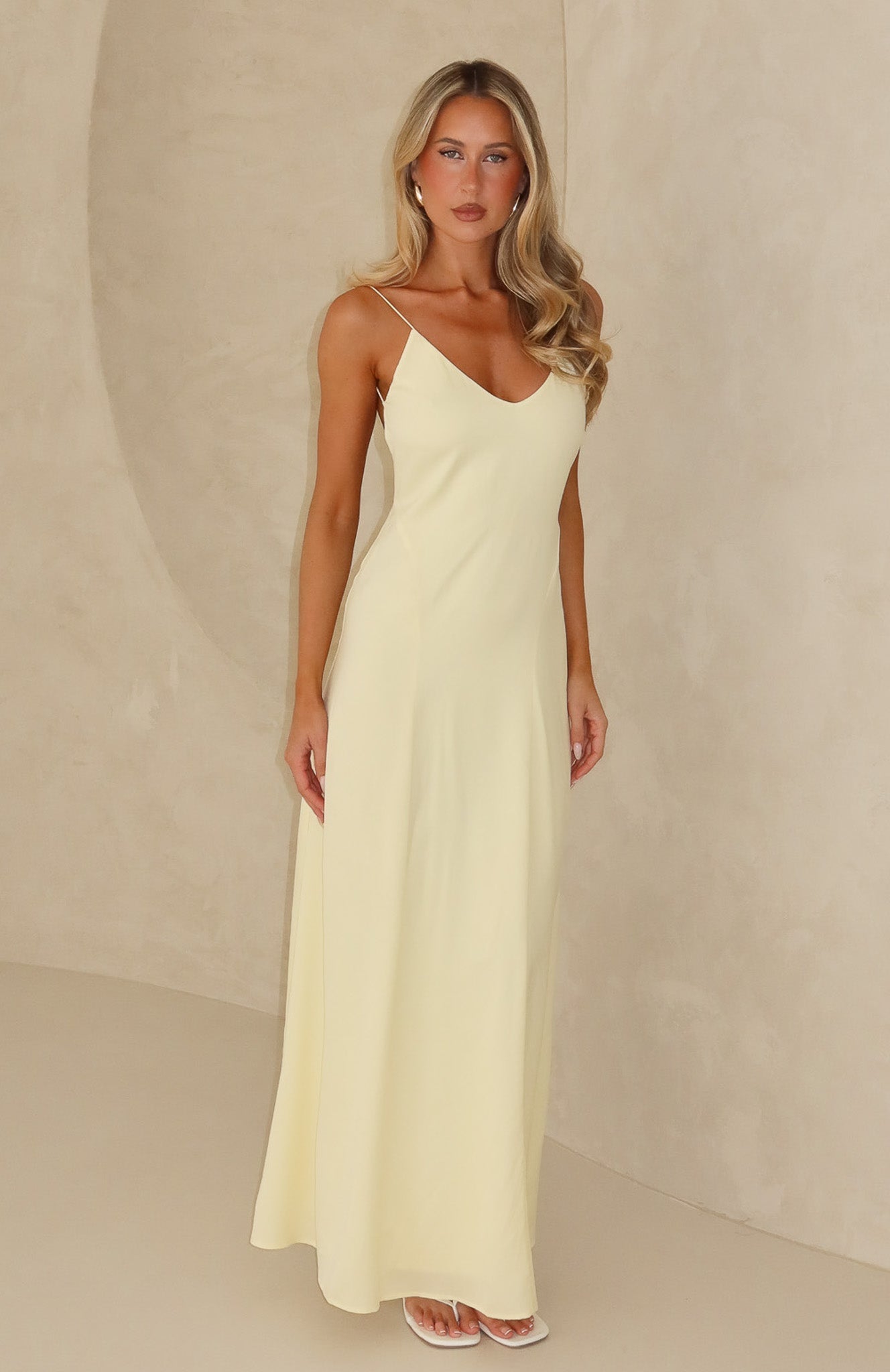 White Fox So Lovely Maxi Dress Lemon