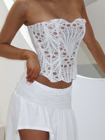 White Fox So Much To Say Strapless Bustier White