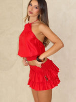 White Fox Flirt And Frill Mini Skirt Ruby