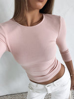 White Fox Soft Focus 3/4 Sleeve Top Baby Pink