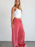 White Fox Soul Fire Velour Pants Red