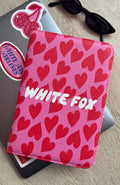 White Fox Speckles A5 Notebook Pink Hearts